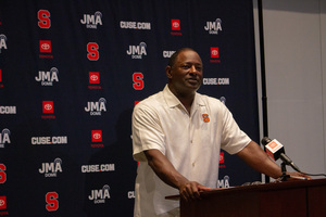 Head coach Dino Babers discussed Louisville, the Orange's first opponent of the season, conference realignment and questions about the depth chart.