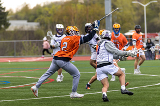 Syracuse men’s club lacrosse competes against Niagara University on Sunday, April 23, 2023 at Skytop Field. 

