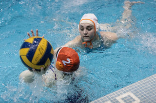 Syracuse Women’s Water Polo practices at Sibley Pool in the Barnes Center. 